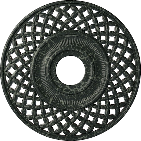 Ekena Millwork Robin Medallion (Canopies up to 6 1/4"), 22 1/4"OD x 4 3/4"ID x 1 1/4"P, Painted Turtle Crackle CM22RBPTC
